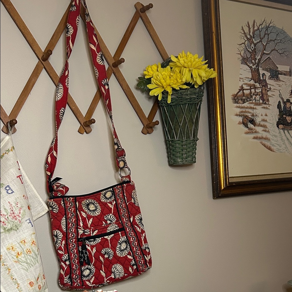 Vera Bradley Red Floral Crossbody Bag